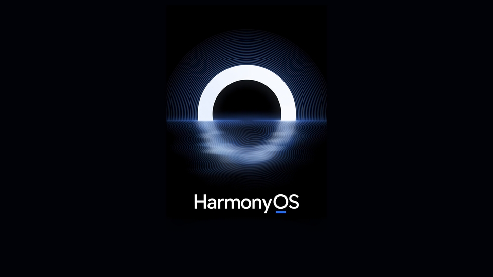 华为鸿蒙HarmonyOS logo 高清简约创意桌面壁纸 4K-PixStock 源像素