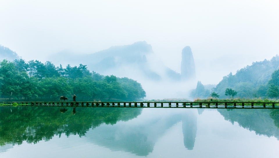 清明节 中国风山水风景画 绿色养眼 电脑桌面壁纸 5k-PixStock 源像素