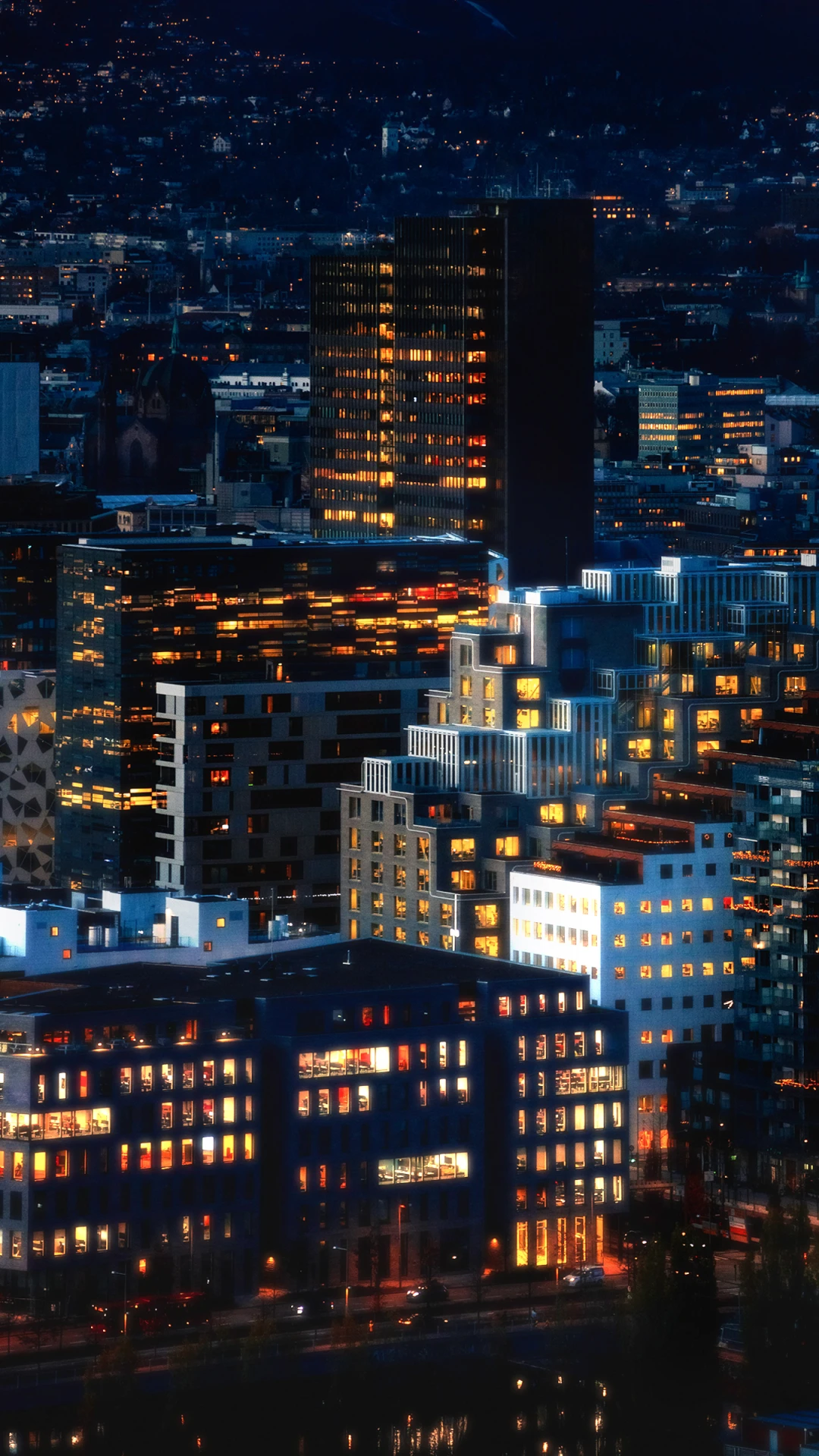 无限夜色 城市夜景 高清手机竖屏壁纸-PixStock 源像素