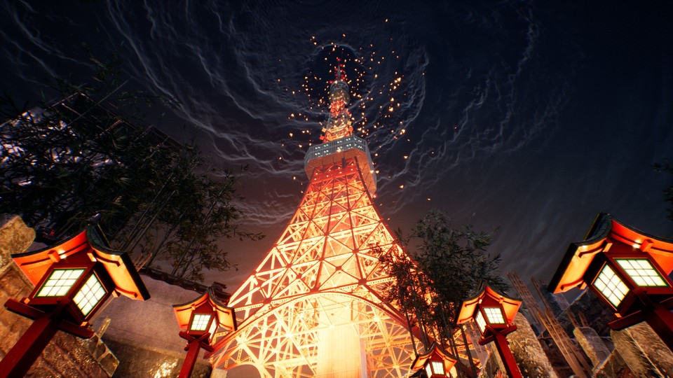 幽灵线:东京 GhostWire: Tokyo 游戏画面 铁塔 桌面壁纸 1920×1080-PixStock 源像素