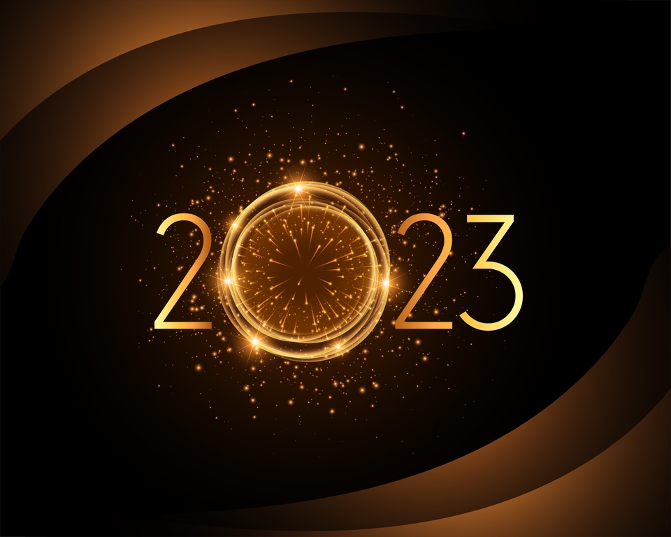 2023 新年 个性数字 烟花 高清图片 5k